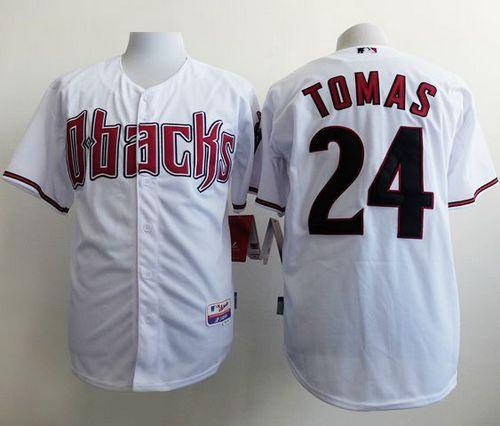 Diamondbacks #24 Yasmany Tomas White Cool Base Stitched MLB Jersey
